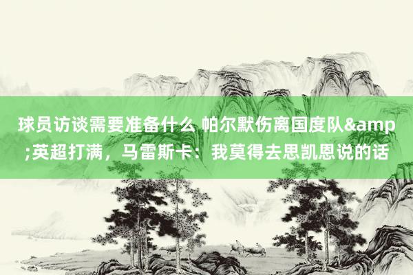 球员访谈需要准备什么 帕尔默伤离国度队&英超打满，马雷斯卡：我莫得去思凯恩说的话