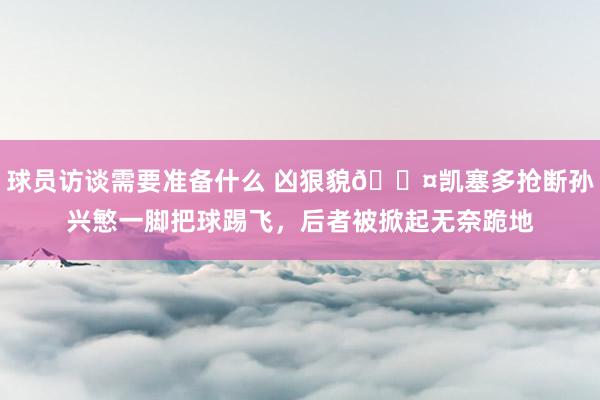 球员访谈需要准备什么 凶狠貌😤凯塞多抢断孙兴慜一脚把球踢飞，后者被掀起无奈跪地