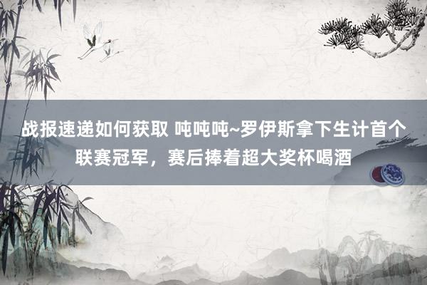 战报速递如何获取 吨吨吨~罗伊斯拿下生计首个联赛冠军，赛后捧着超大奖杯喝酒